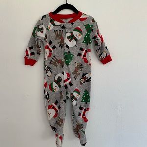 Christmas baby footie